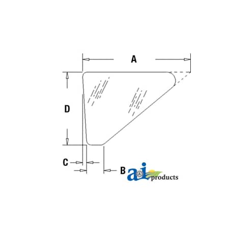 A & I Products Glass, Front, Side, Lower (RH/LH) 26" x17" x4.25" A-CG3114